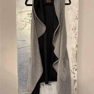 Structure Black and Gray Open Front Vest